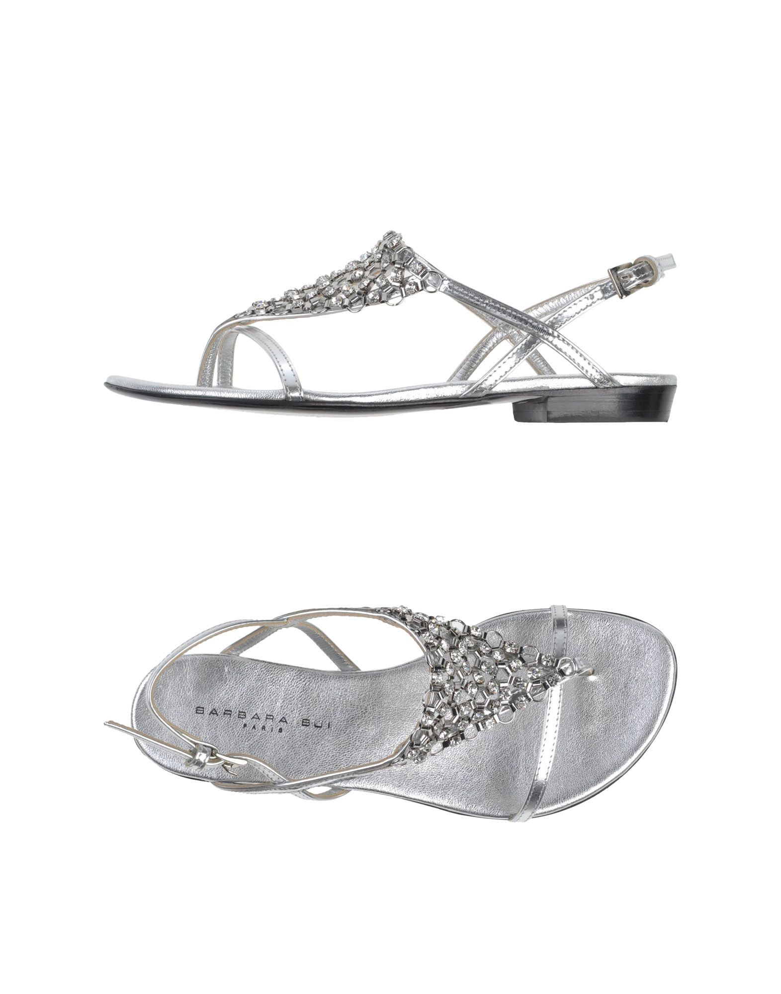 Barbara bui Thong Sandal in Silver | Lyst