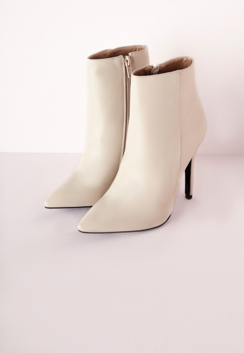 cream ankle booties
