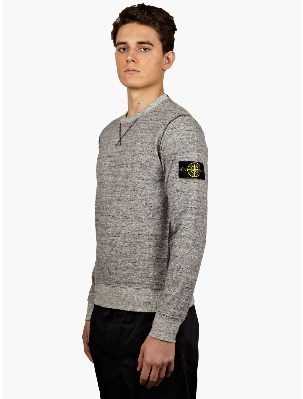 stone island full zip hooded sweatshirt