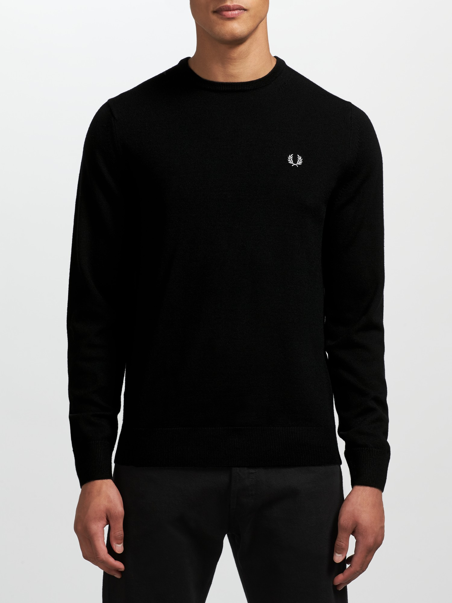 black fred perry jumper