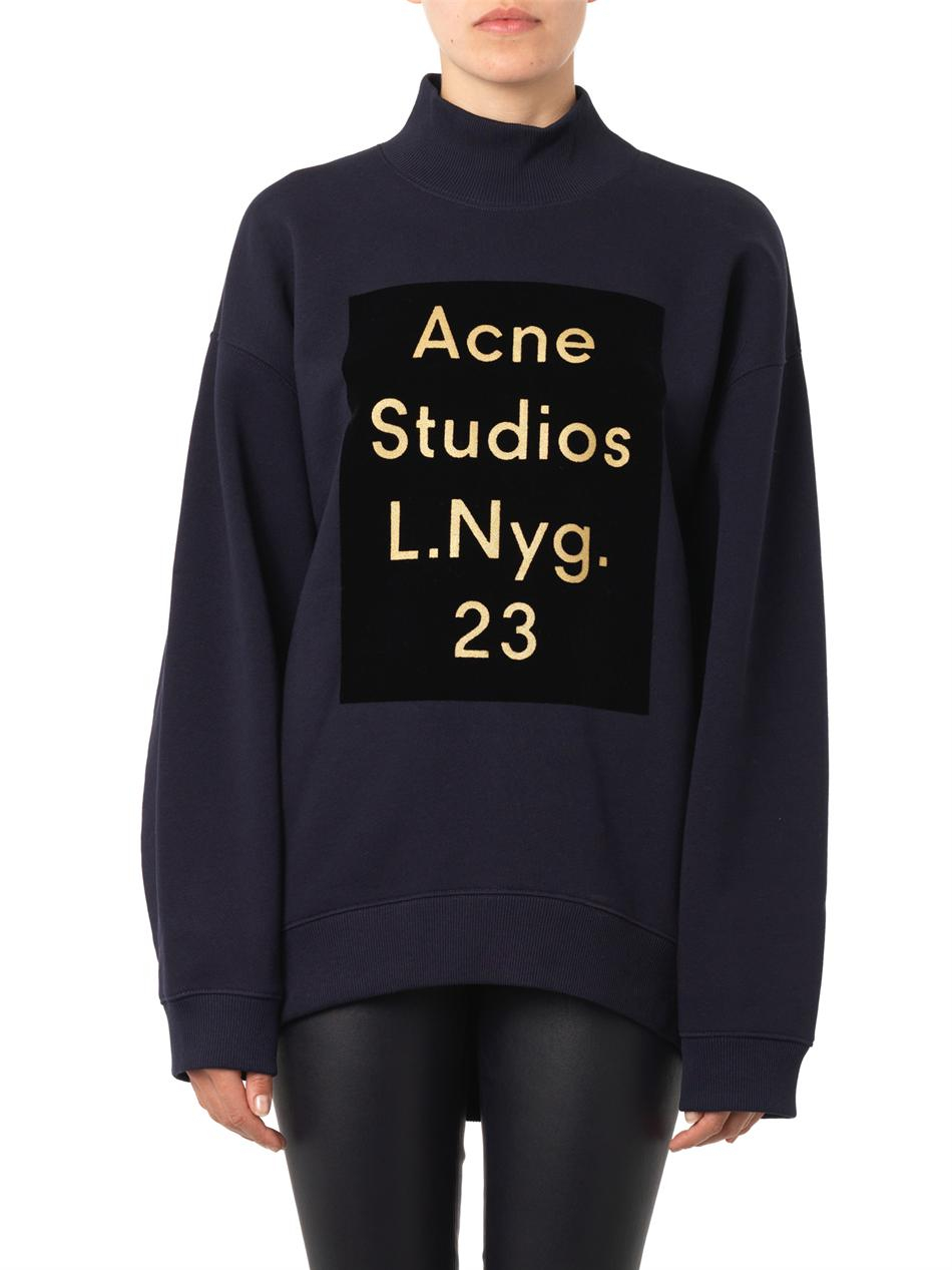 Acne Studios 'Beta Flock' Sweatshirt in Blue | Lyst
