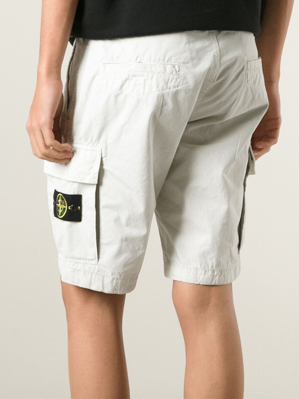 Stone Island Cargo Shorts in White for Men - Lyst