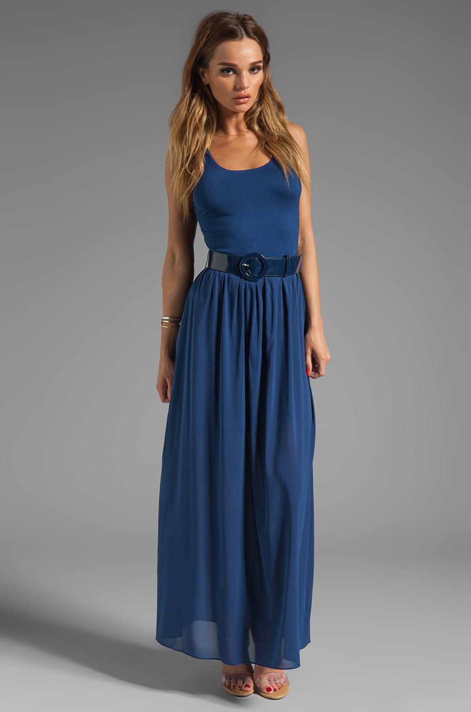 maxi dress with belt