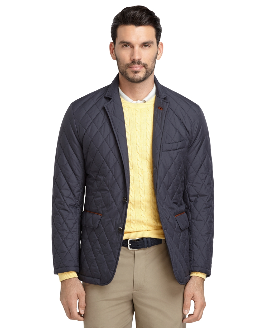 Brooks Brothers Quilted Blazer In Navy (Blue) For Men - Lyst