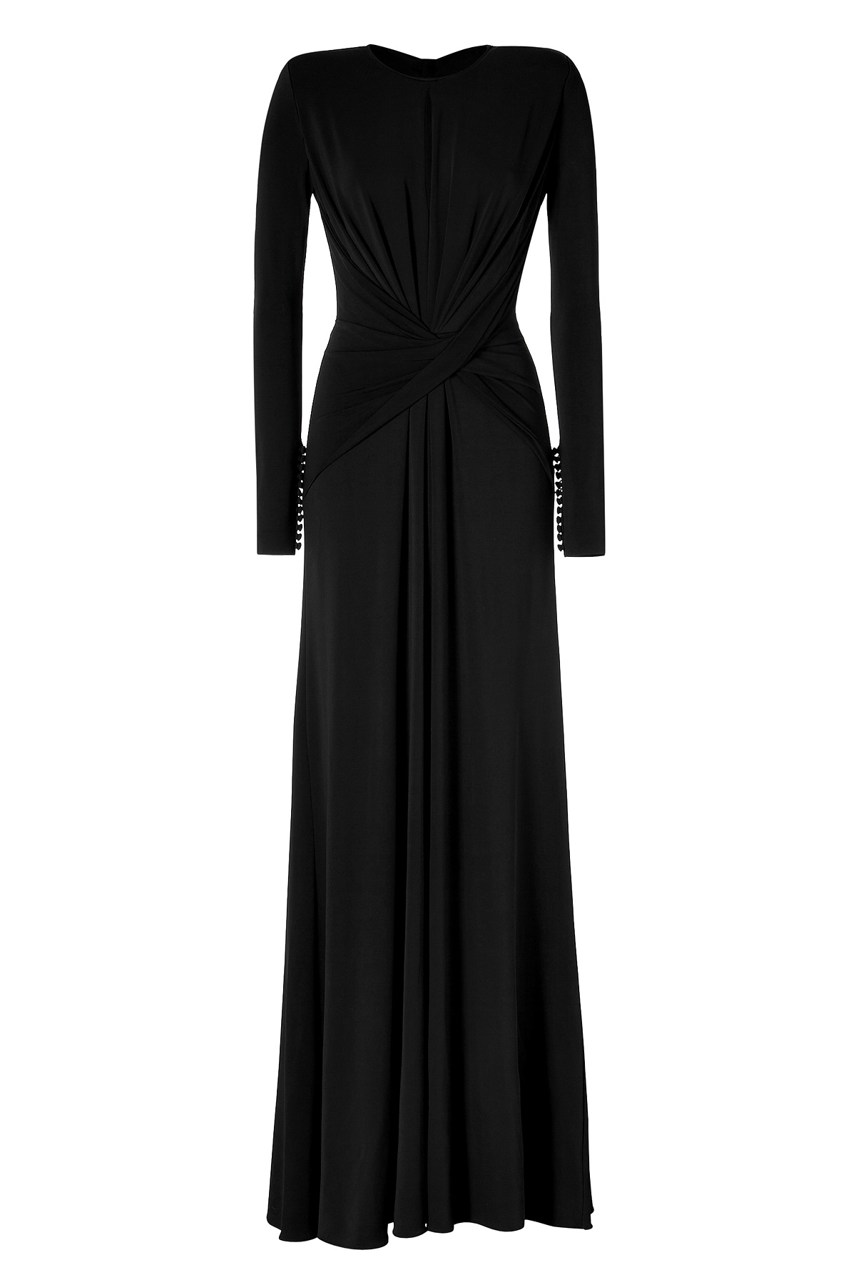 Lyst - Elie Saab Draped Gown In Black in Black