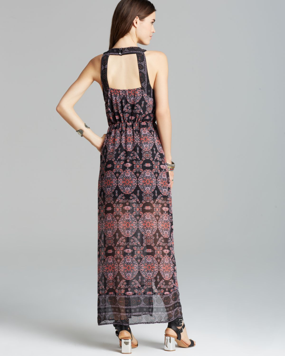 Lyst - Free People Maxi Dress Moroccan Printed in Black
