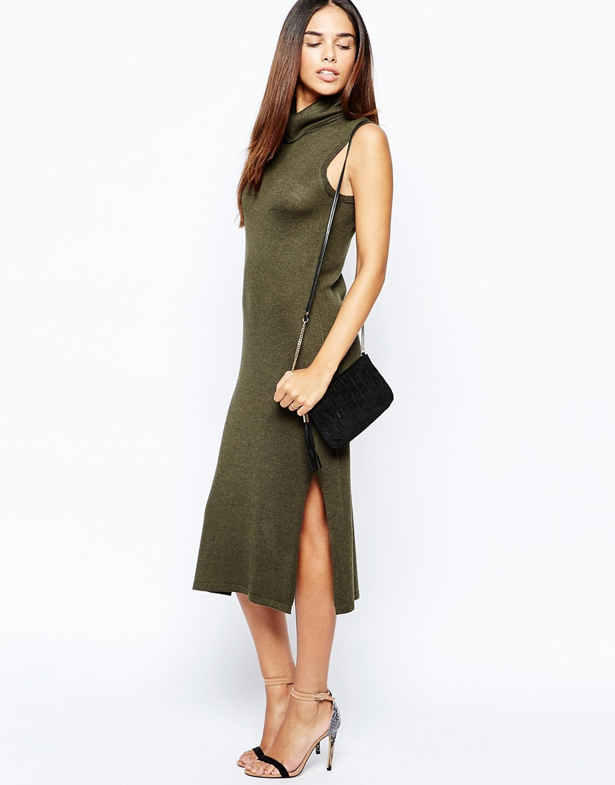 warehouse knitted dress