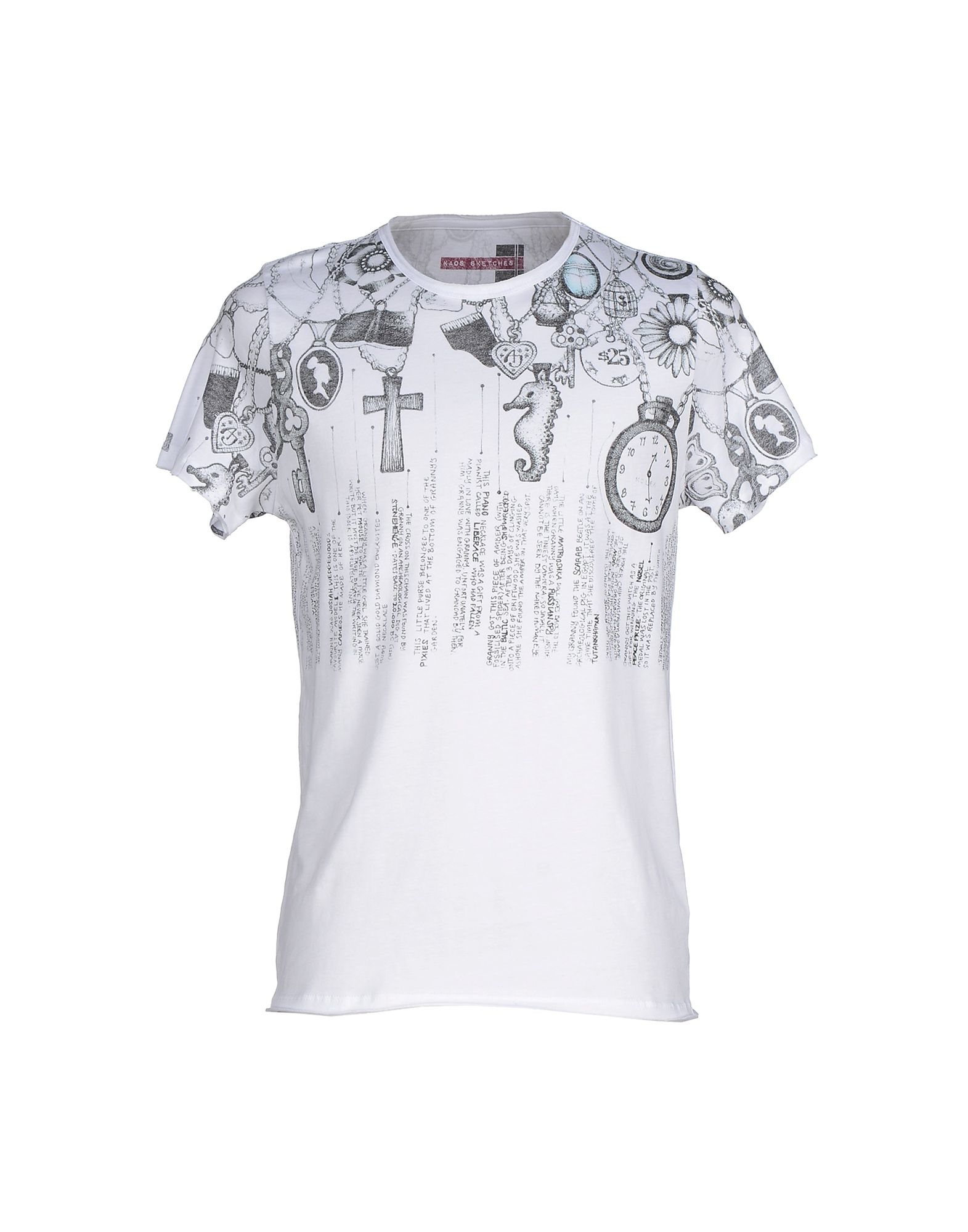 kaos t shirt in gray for white lyst kaos t shirt in gray for white lyst