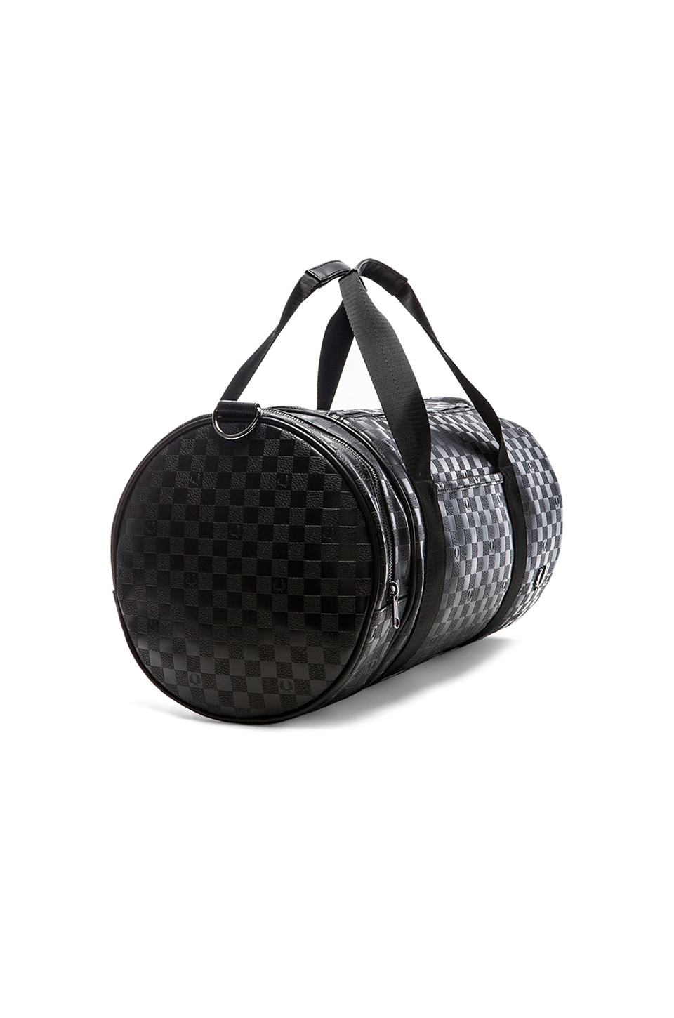 Fred Perry Checkerboard Barrel Bag in Black for Men | Lyst