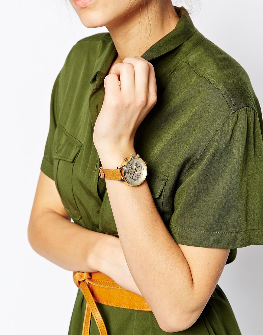 olivia burton watch leather strap