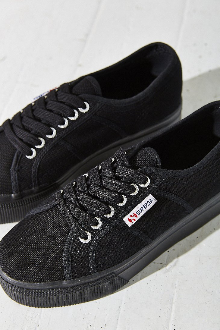 superga black canvas shoes