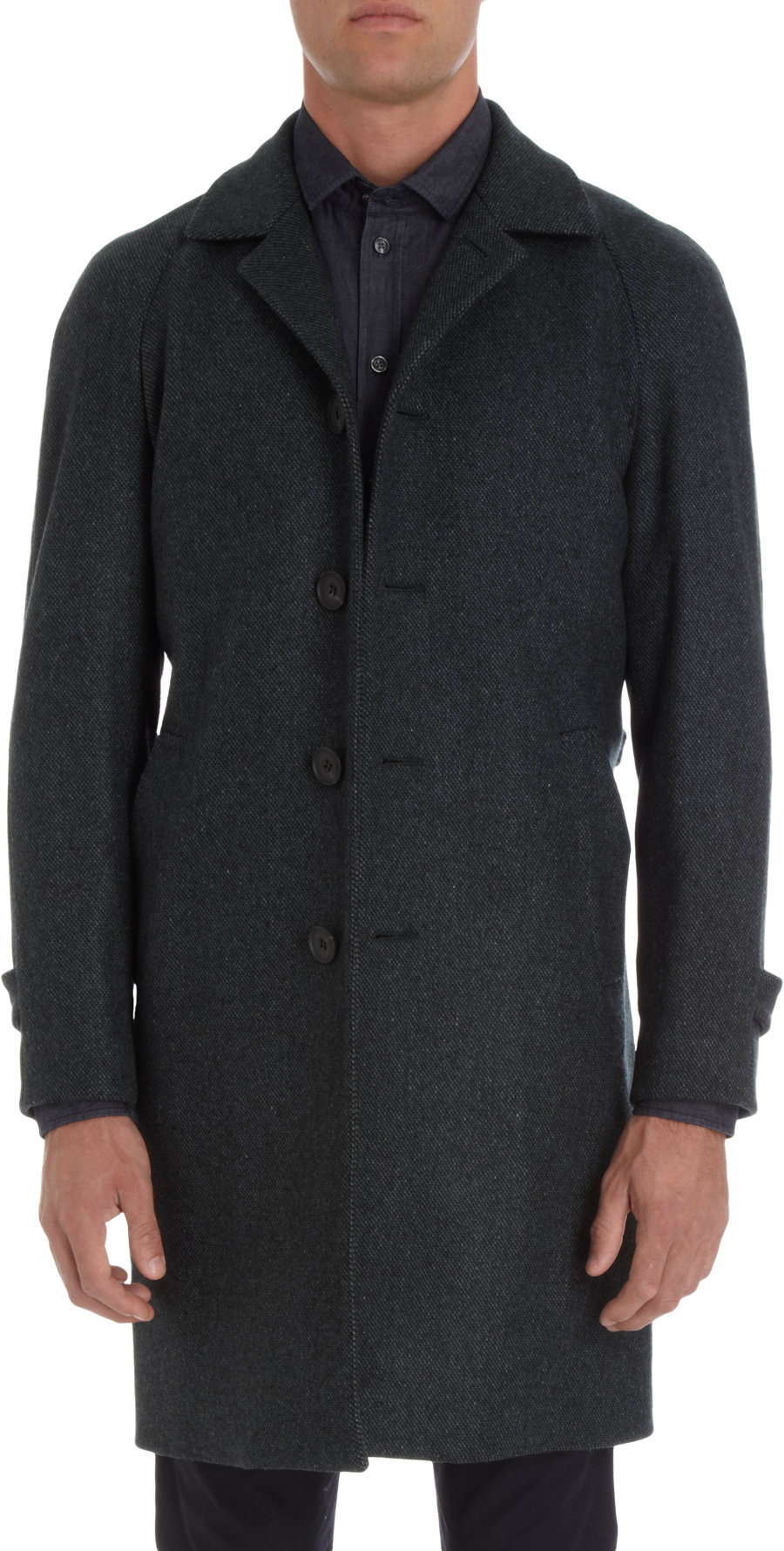 Lyst Burberry Raglan Sleeve Coat in Black for Men