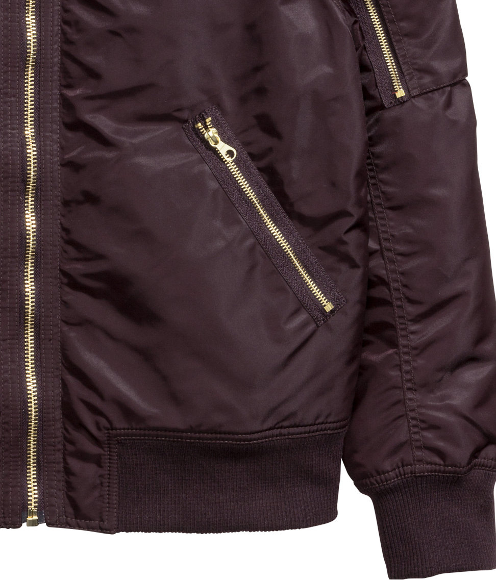 dark purple bomber jacket