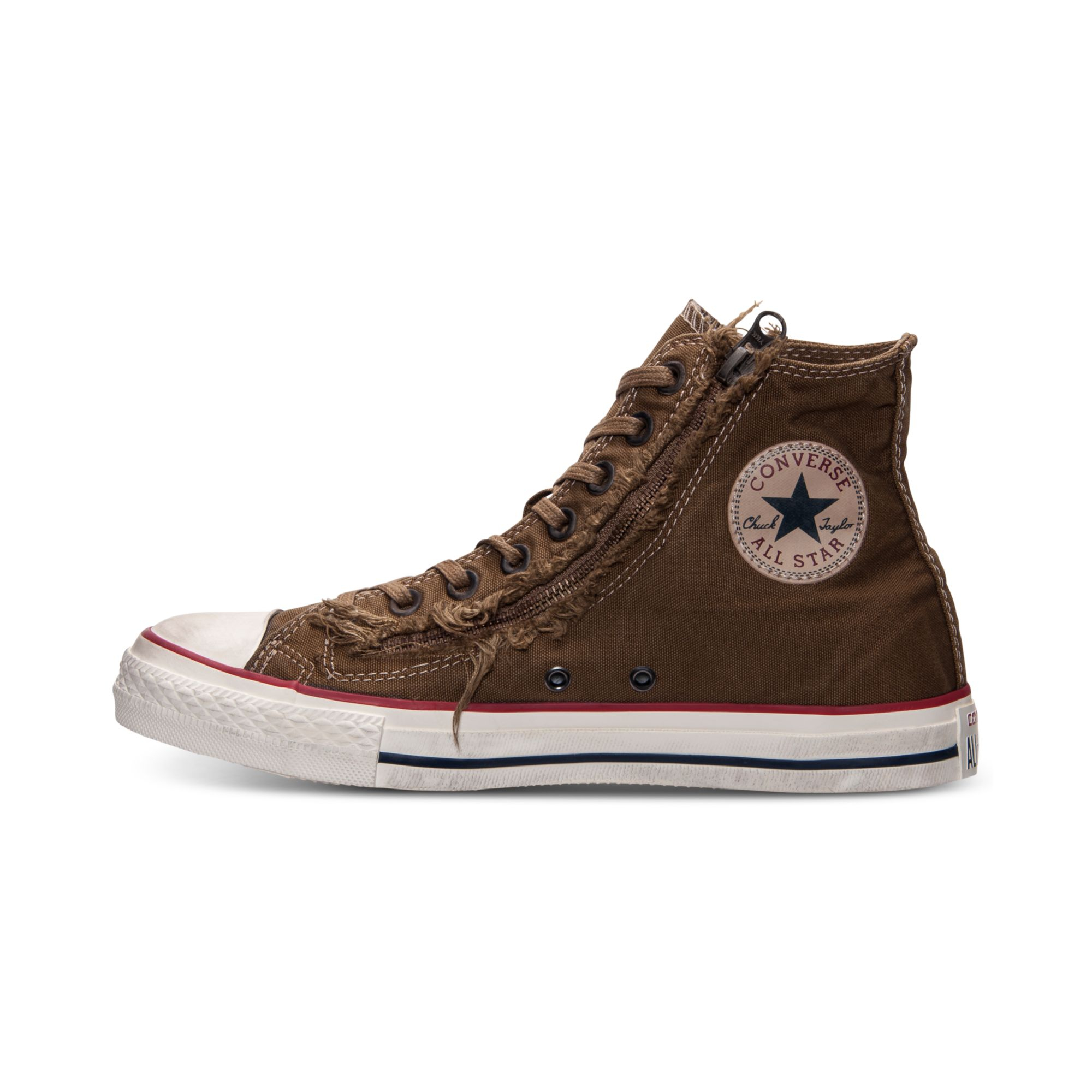 Lyst - Converse Mens Chuck Taylor Double Zip Washed Canvas Hi Casual ...