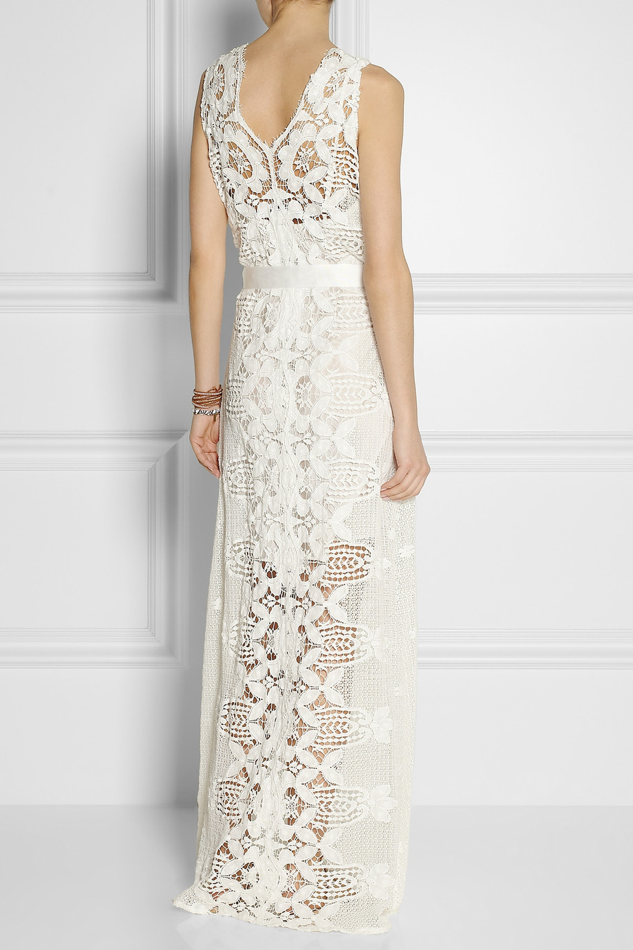 Miguelina Eve Crocheted-Lace Maxi Dress ...
