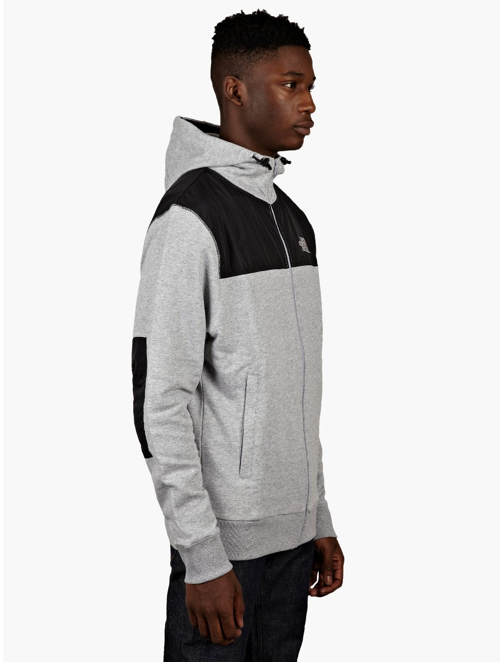 The north face Mens Grey Heritage Mountain Full Zip Hoodie in Gray for