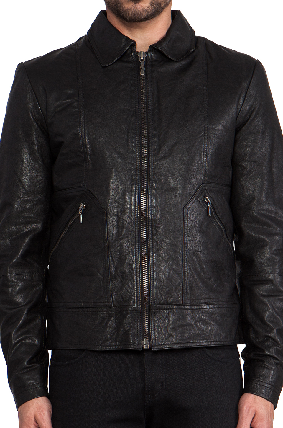 Nudie Jeans Jonny Leather Jacket in Black for Men | Lyst
