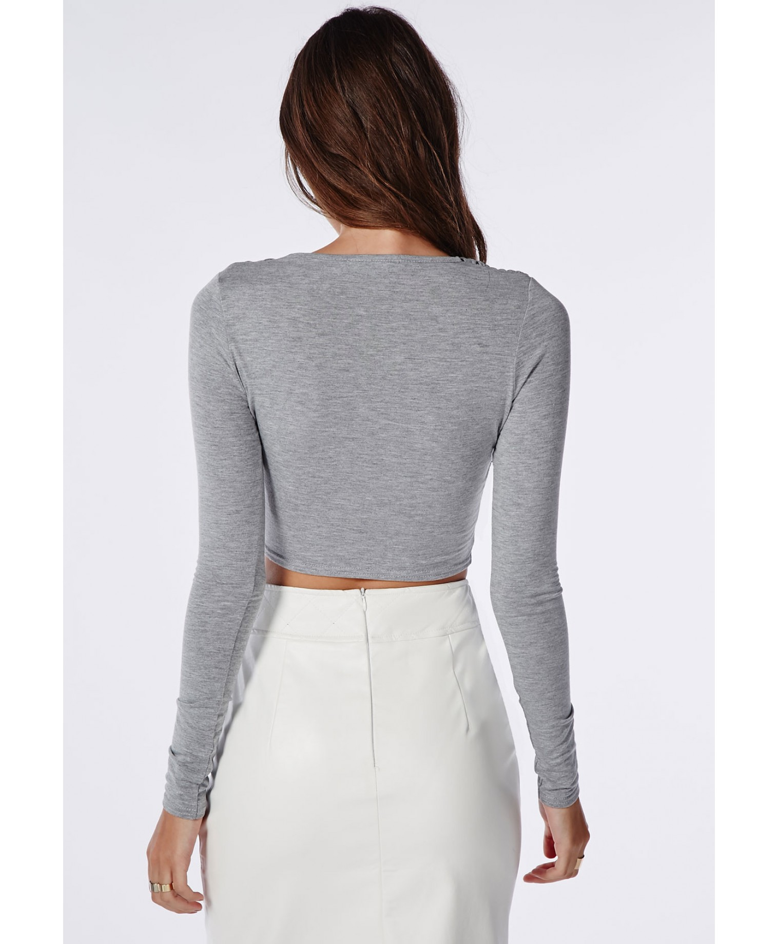 wrap over long sleeve top