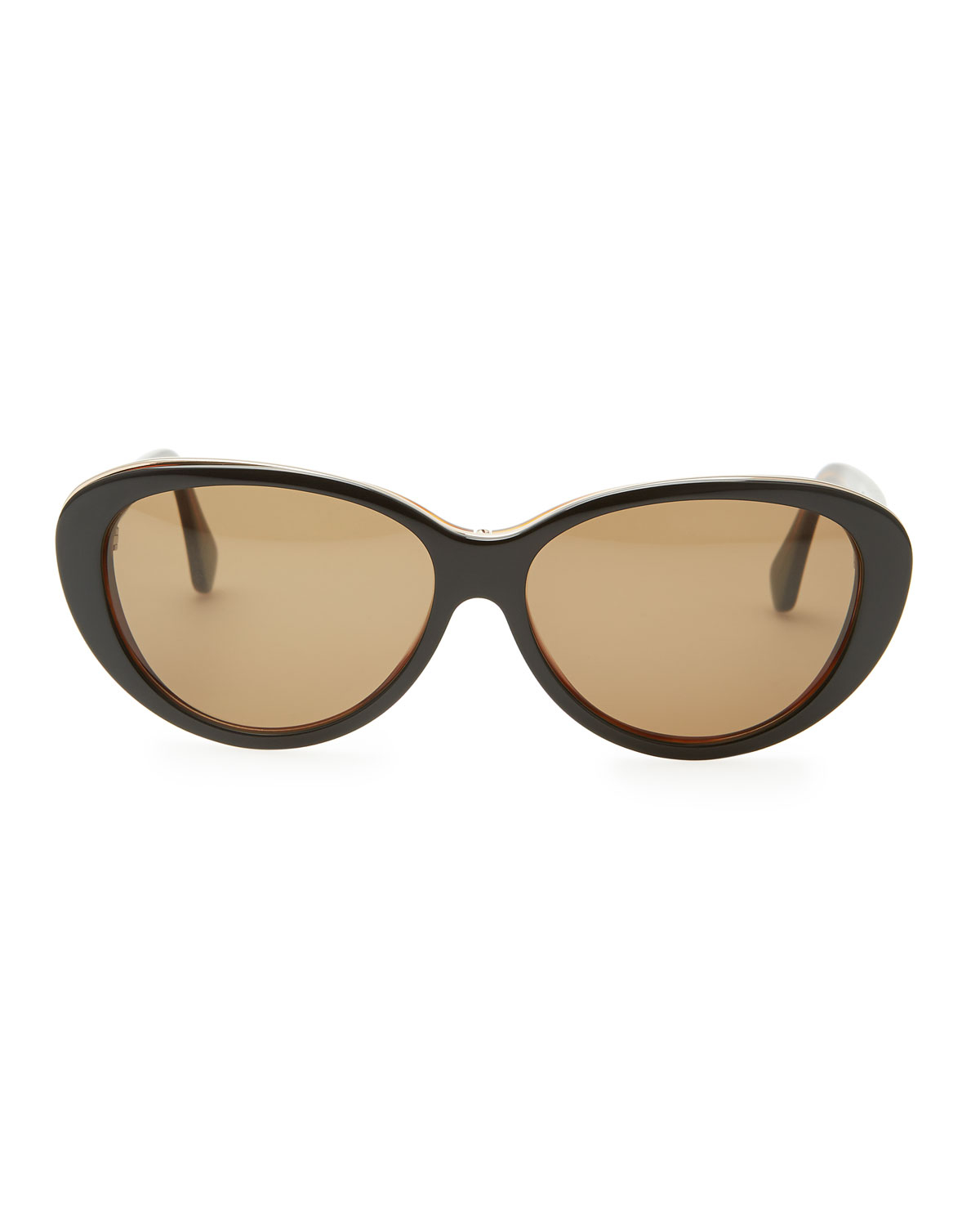 Balenciaga Oval Cat-Eye Sunglasses in Black | Lyst
