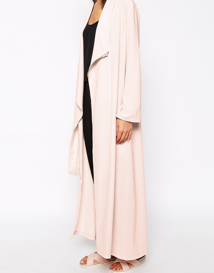 crepe duster coat