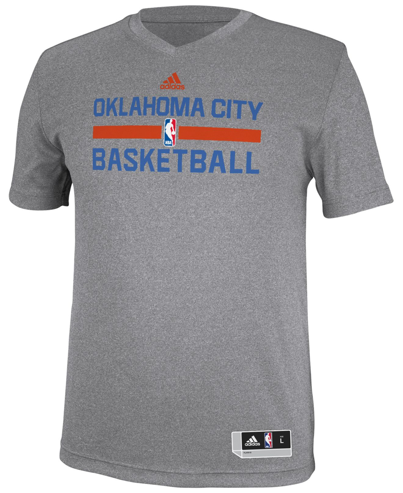 Adidas Men'S Oklahoma City Thunder Practice Graphic T-Shirt in Gray for