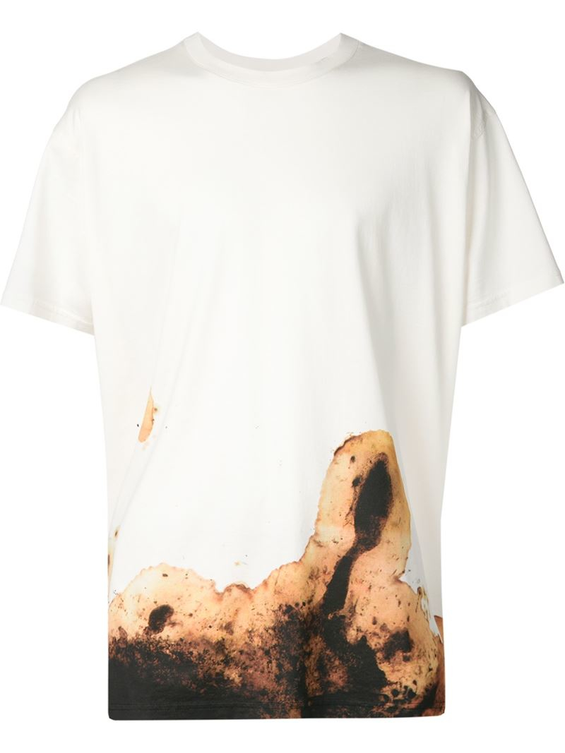 Givenchy Stain-Print T-Shirt in White for Men | Lyst