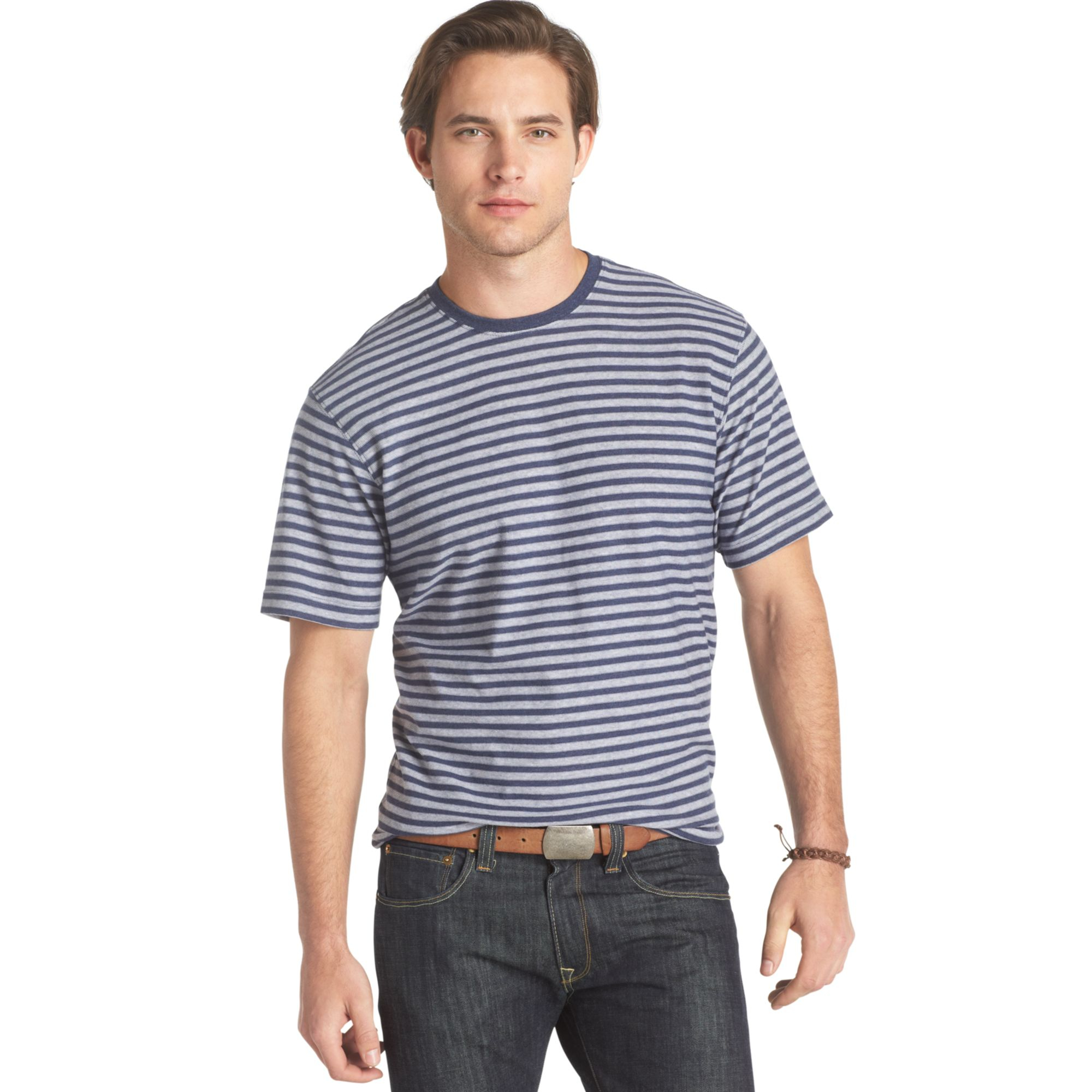 Izod Striped Jersey Tshirt in Blue for Men (Navy Stitch) | Lyst