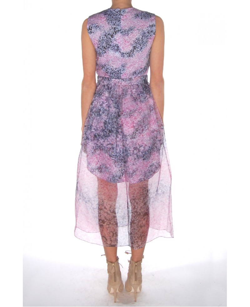 Lyst Carven Long Dress With Sheer Bottom in Purple