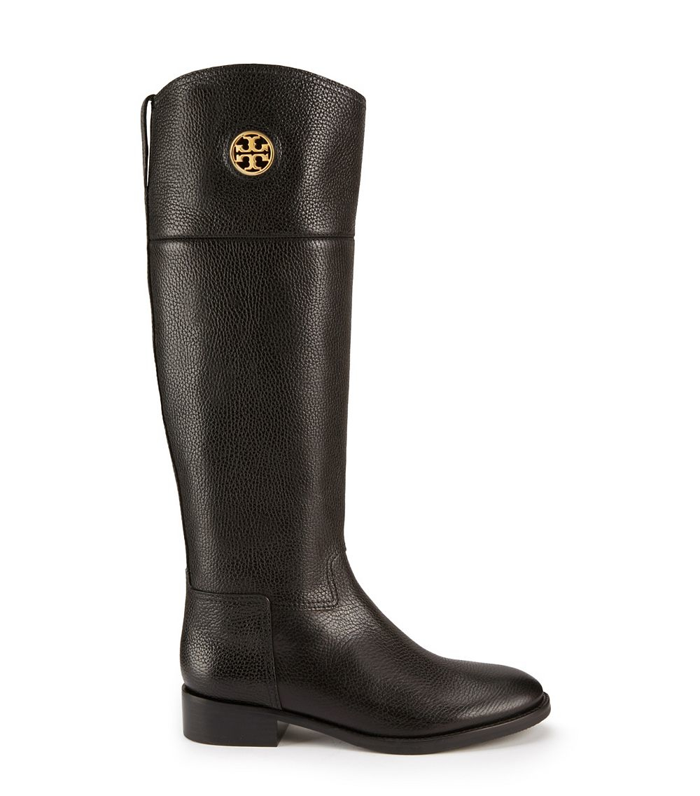 Leather riding boots Tory Burch Black size 7 US in Leather - 12047786