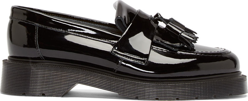 YMC Black Patent Leather Penny Loafers - Lyst