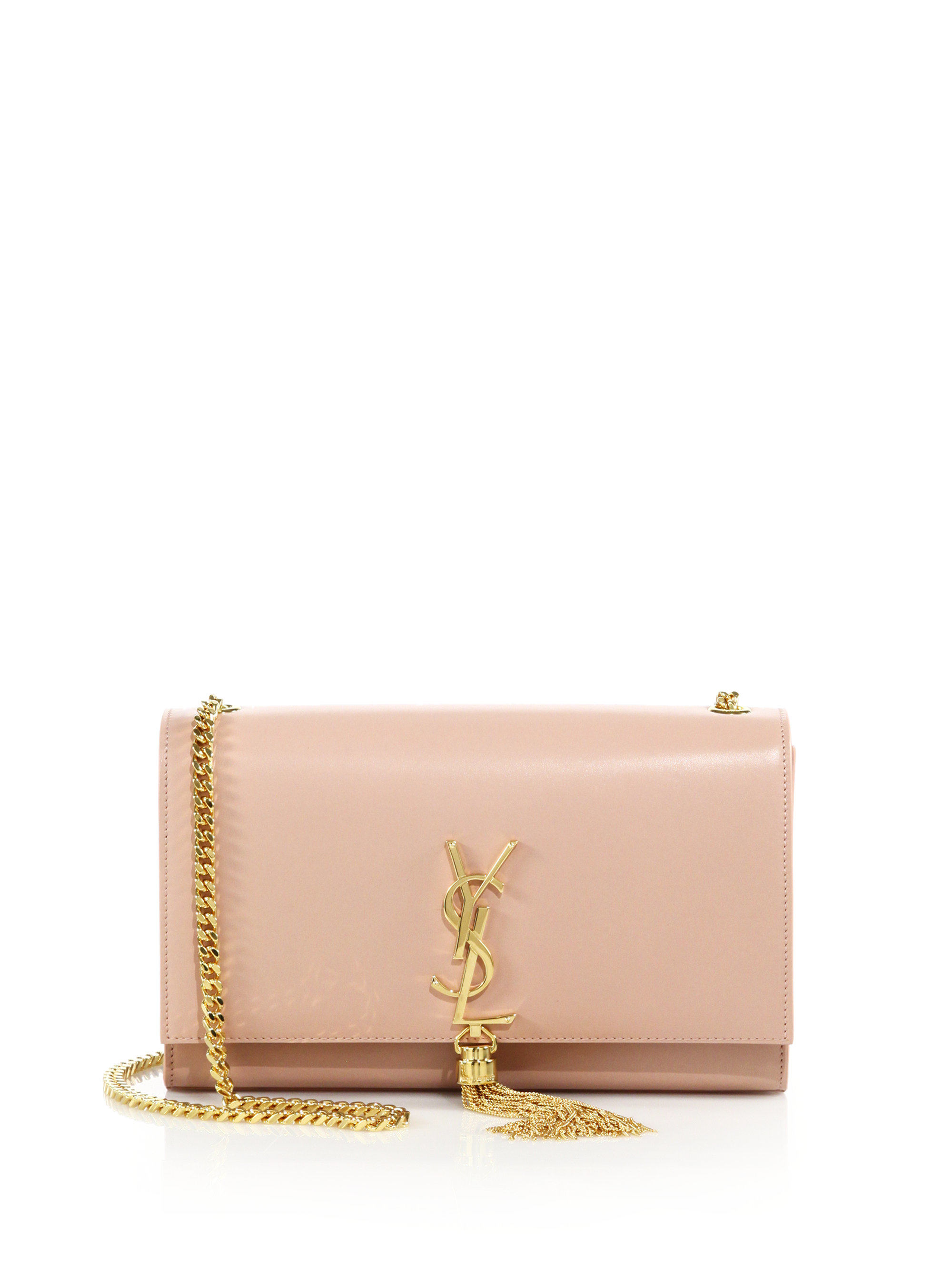 Saint laurent Monogram Medium Leather Tassel Chain Shoulder Bag in ...