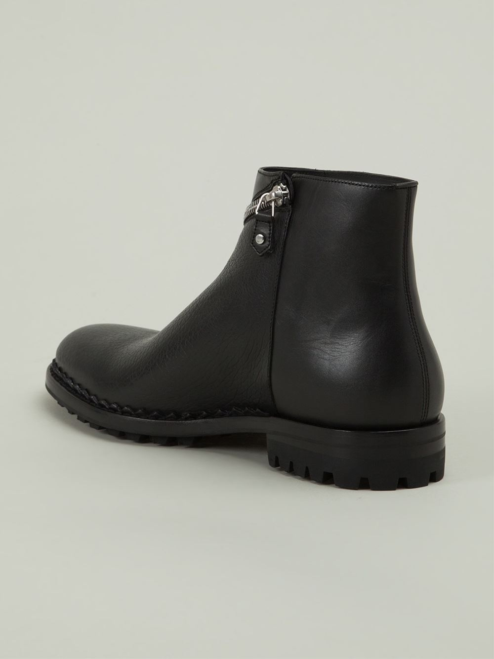 Balenciaga Zip Ankle Boots in Black for Men - Lyst