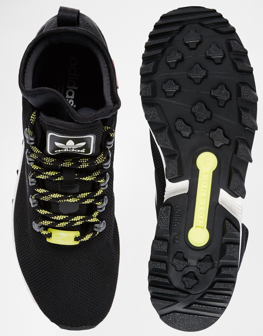 Adidas Originals Zx Flux Winter Trainers S82933 In Black For Men