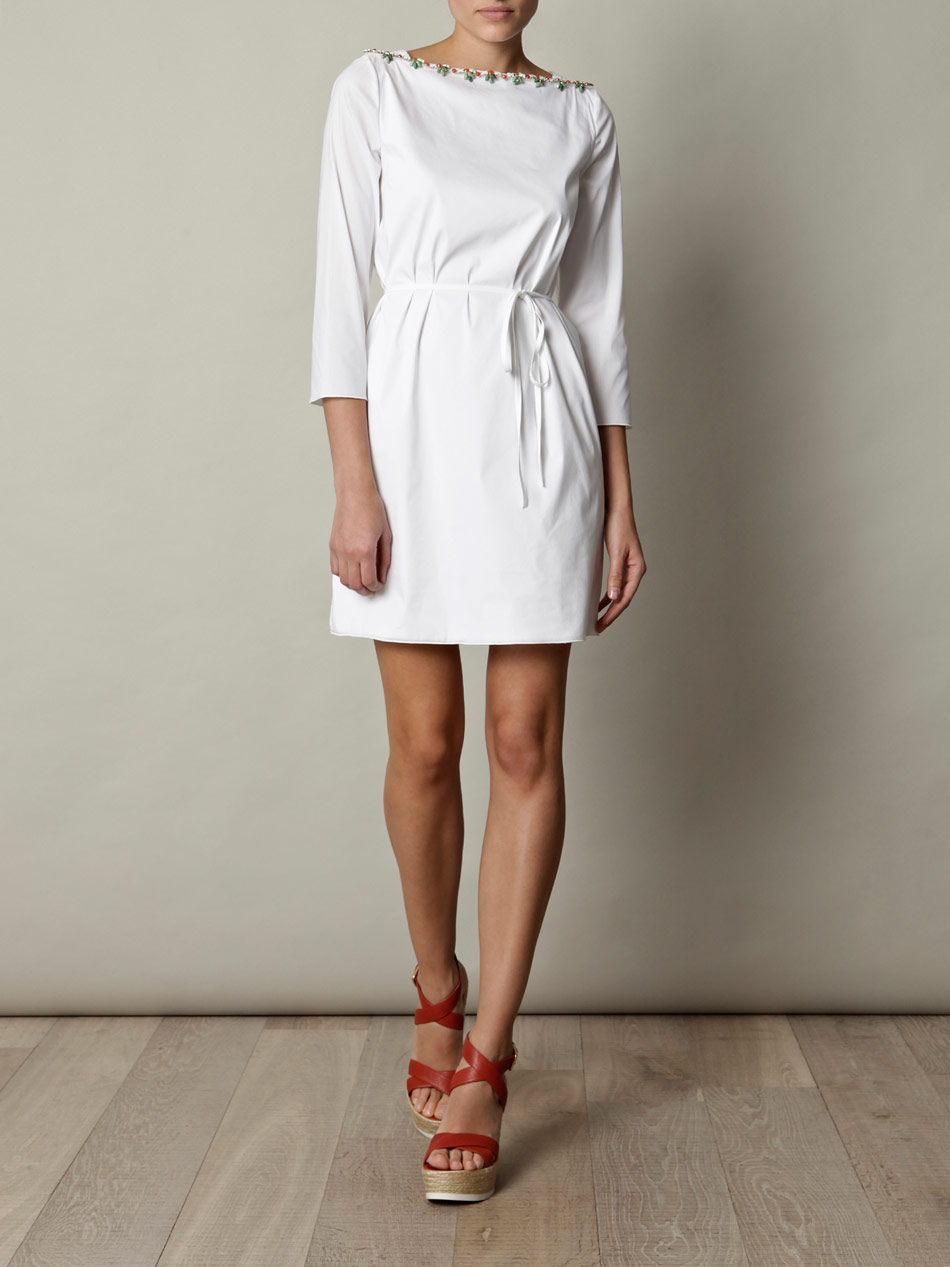 Lyst N°21 White Cotton Dress in White
