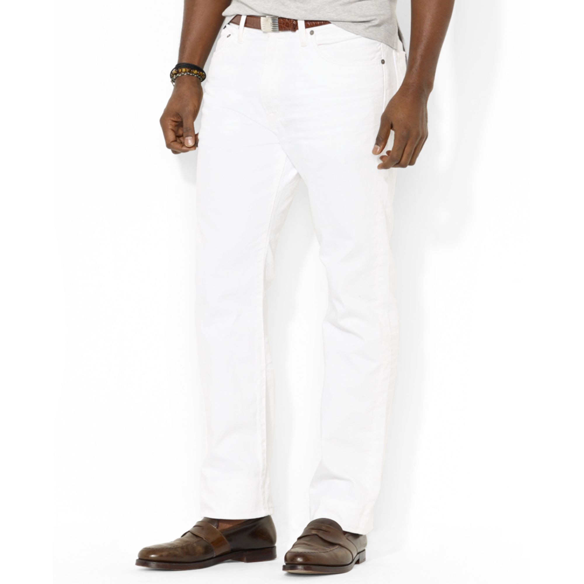 big & tall white jeans