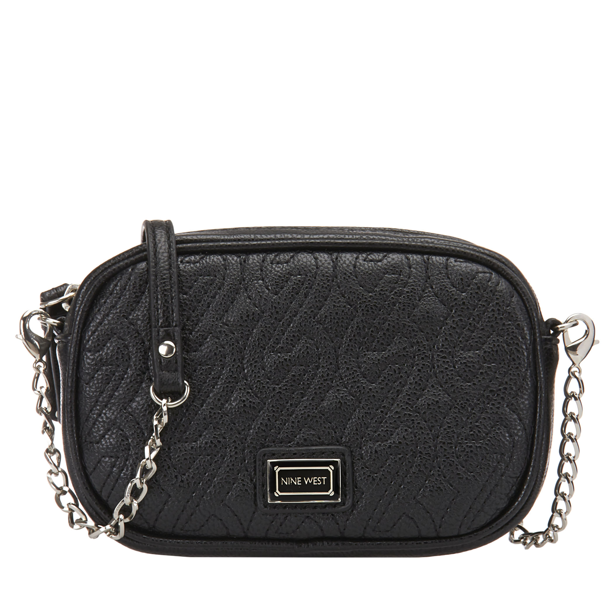 Lyst Nine West Quilted Crossbody Bag With Chain Detail In Black Gallery