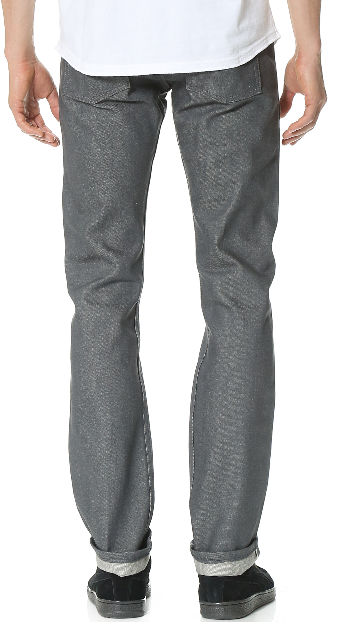 naked and famous grey selvedge