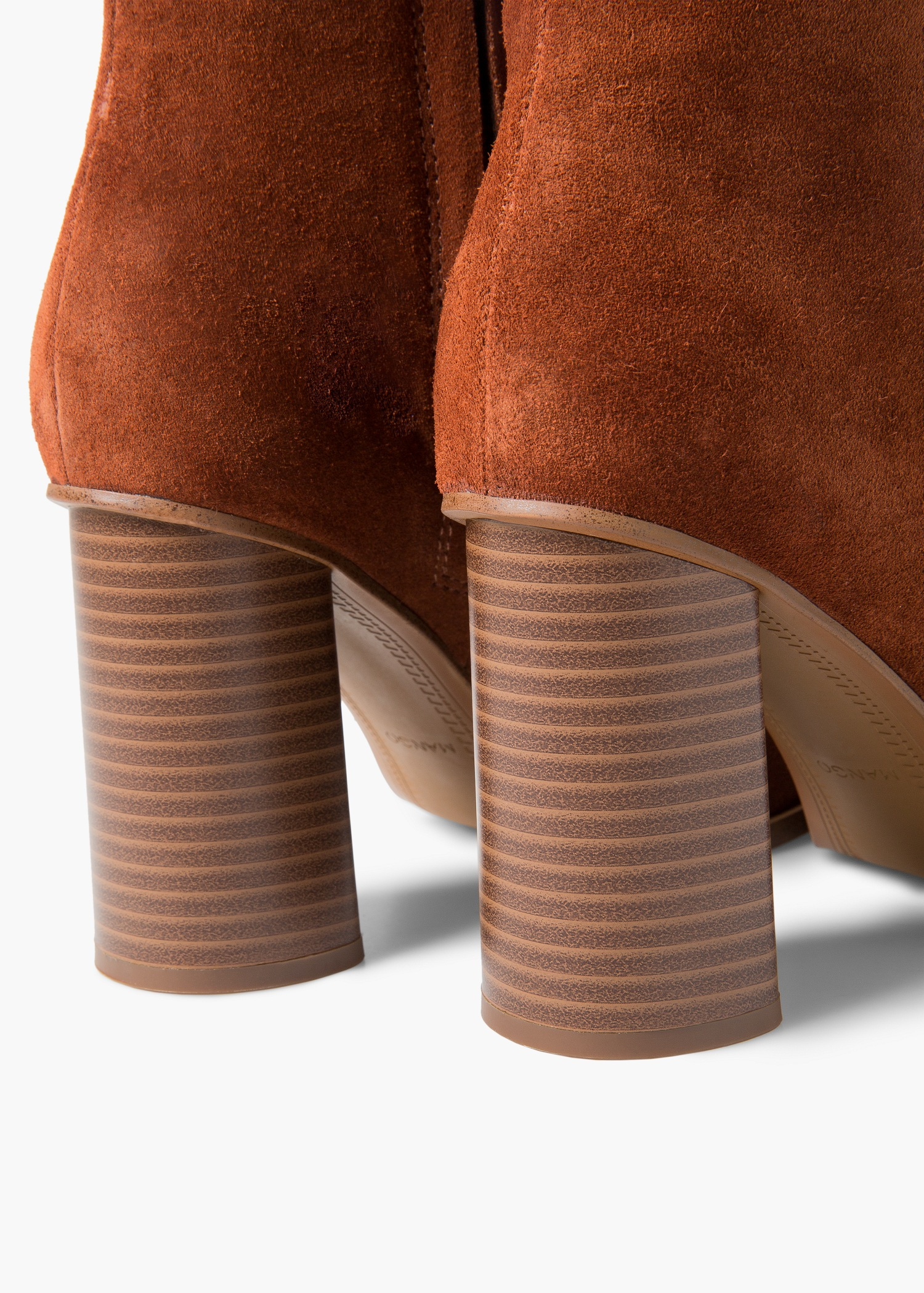 burnt orange ankle boots