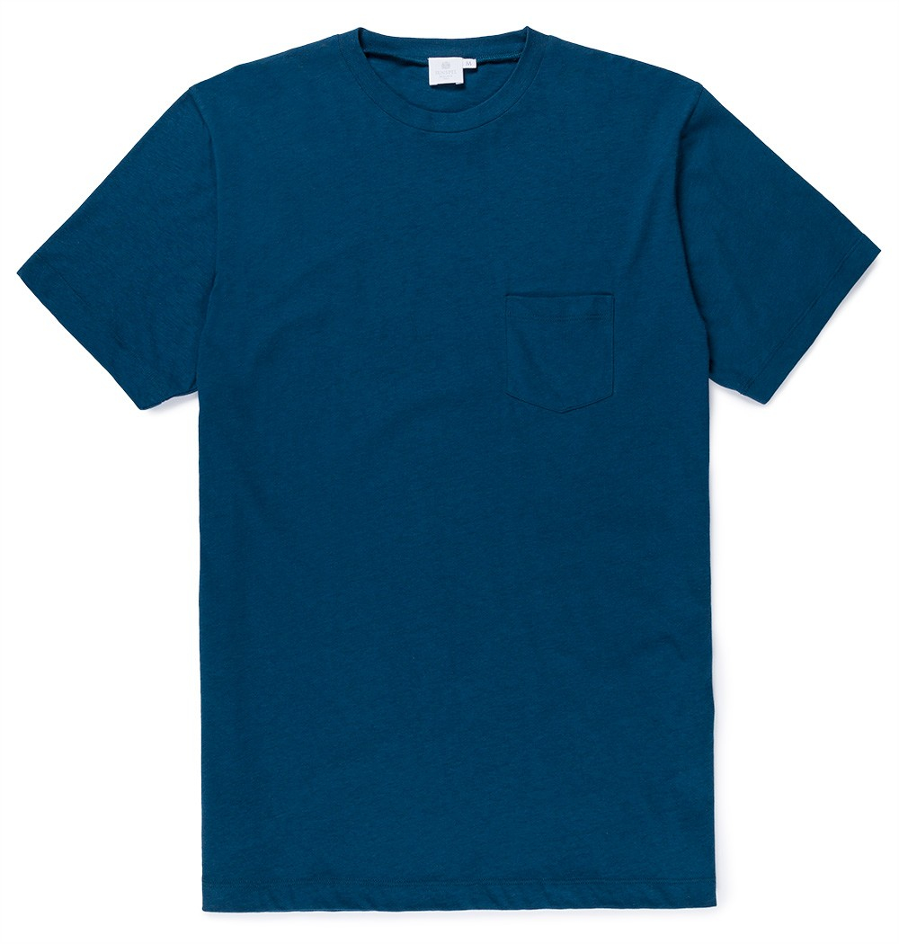 Sunspel Men's Slub Cotton Relaxed Fit T-shirt in Blue for Men (falcon ...
