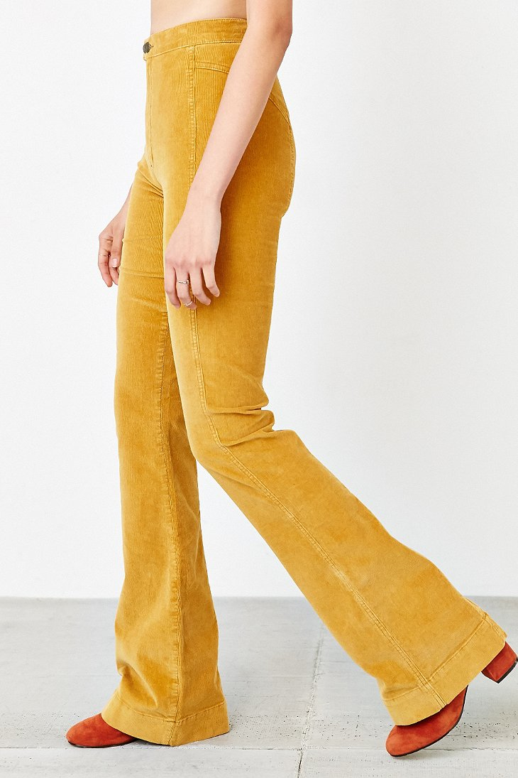 mustard corduroy flares