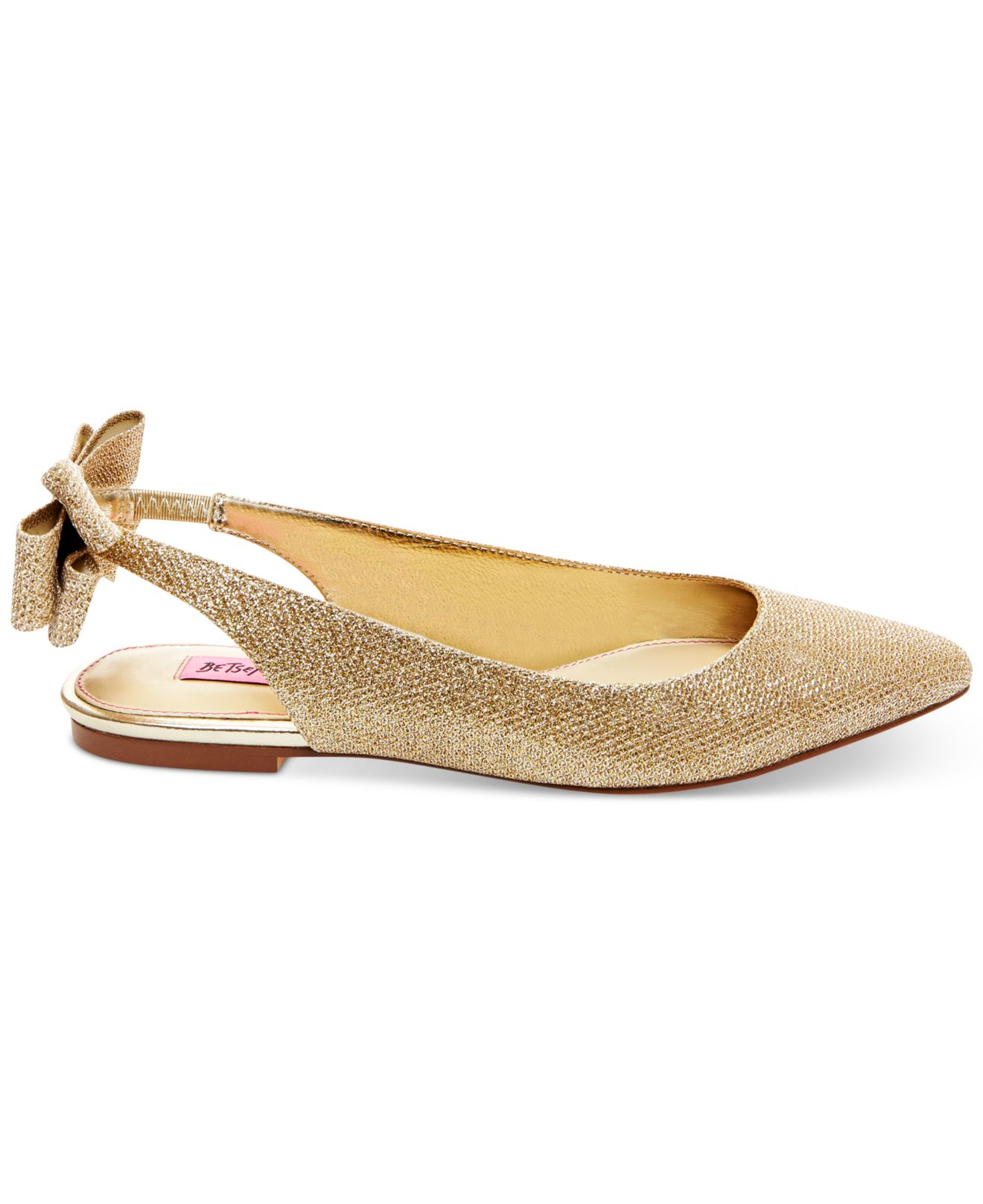 betsey johnson sparkle flats