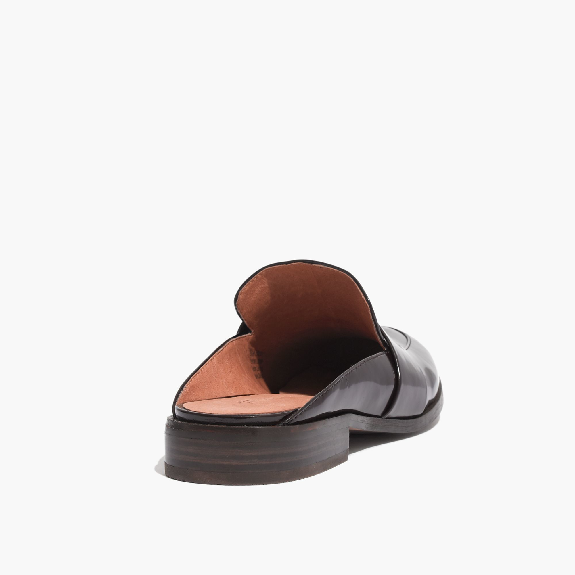 brown backless loafers