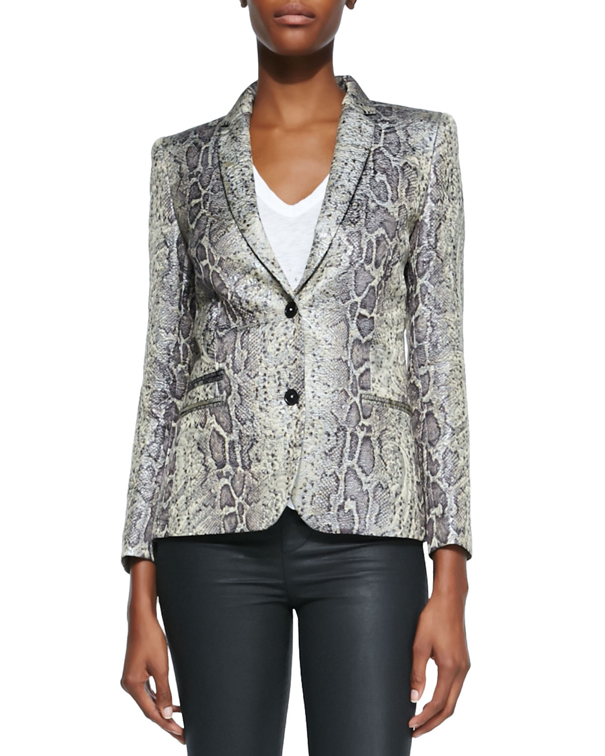 snake blazer outfit