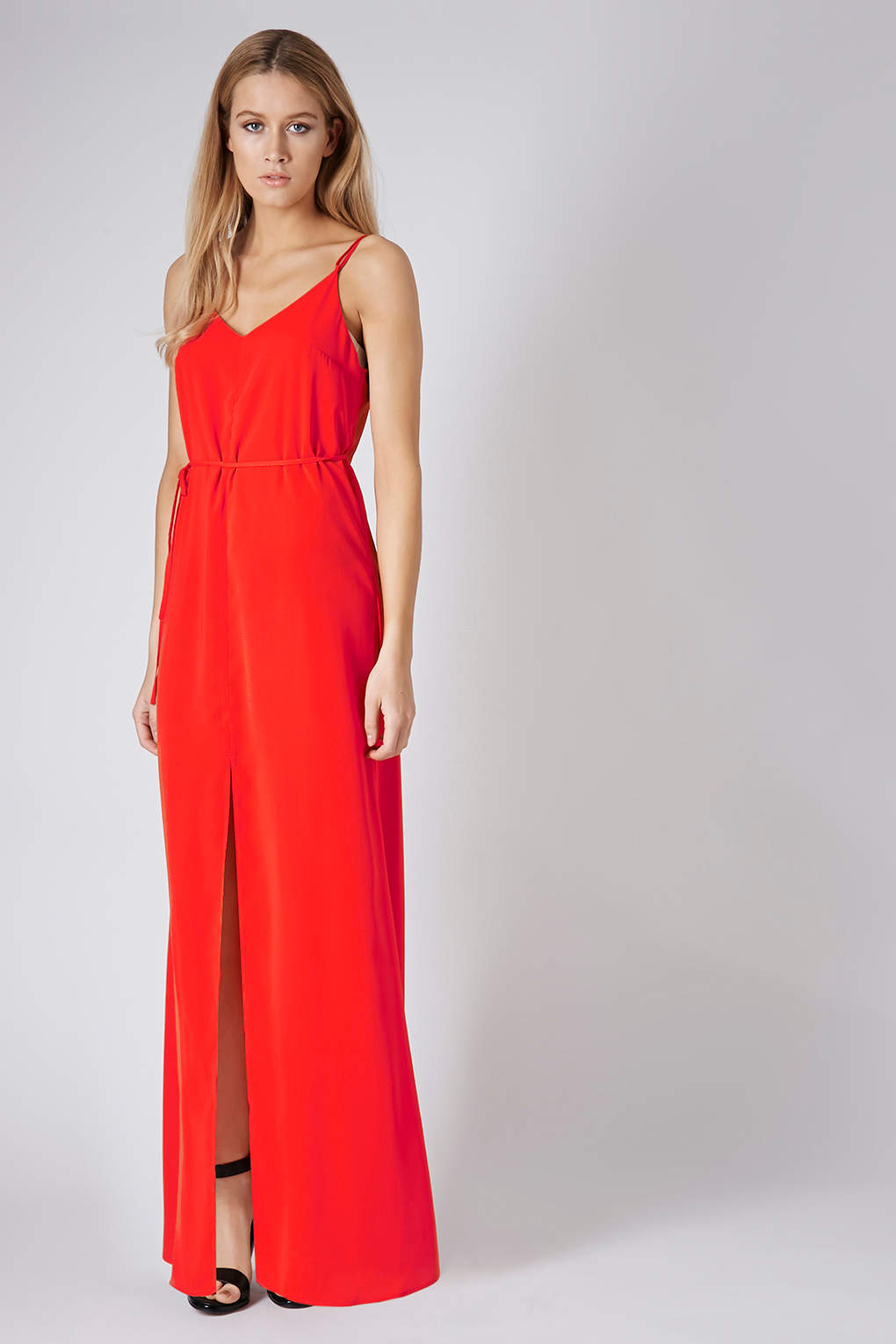 topshop cross back fishtail maxi dress