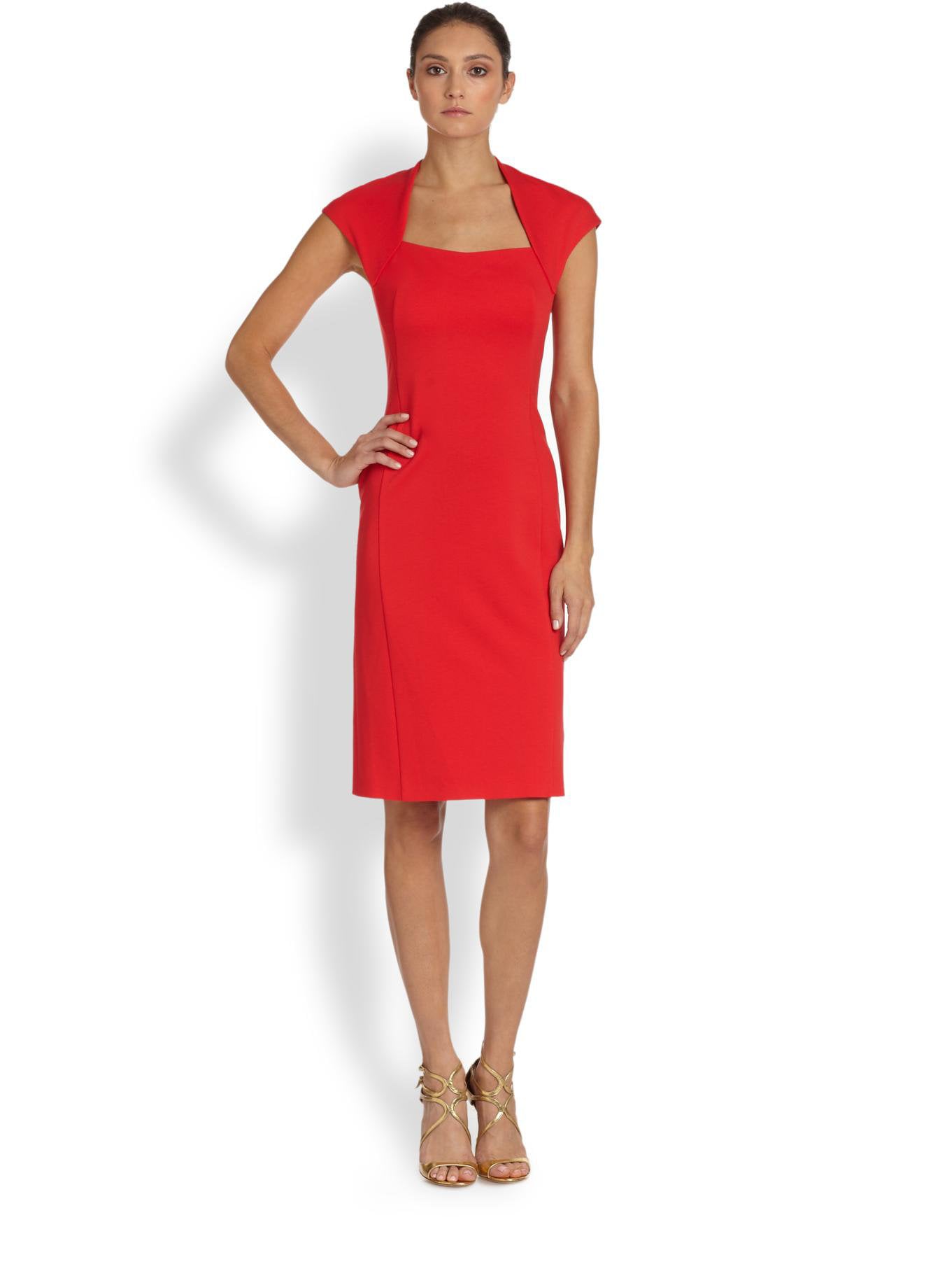 Red square neck dress Red square neck dress