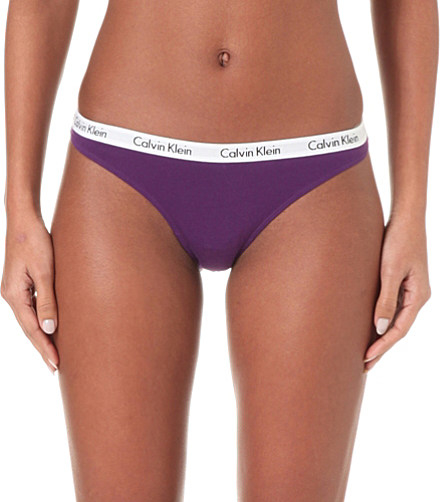 Calvin Klein Carousel Thong in Purple - Lyst