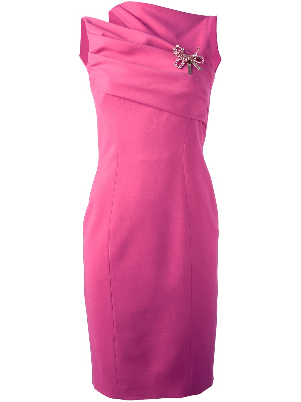 Dsquared² Asymmetric Shoulder Dress in Pink (pink & purple) | Lyst