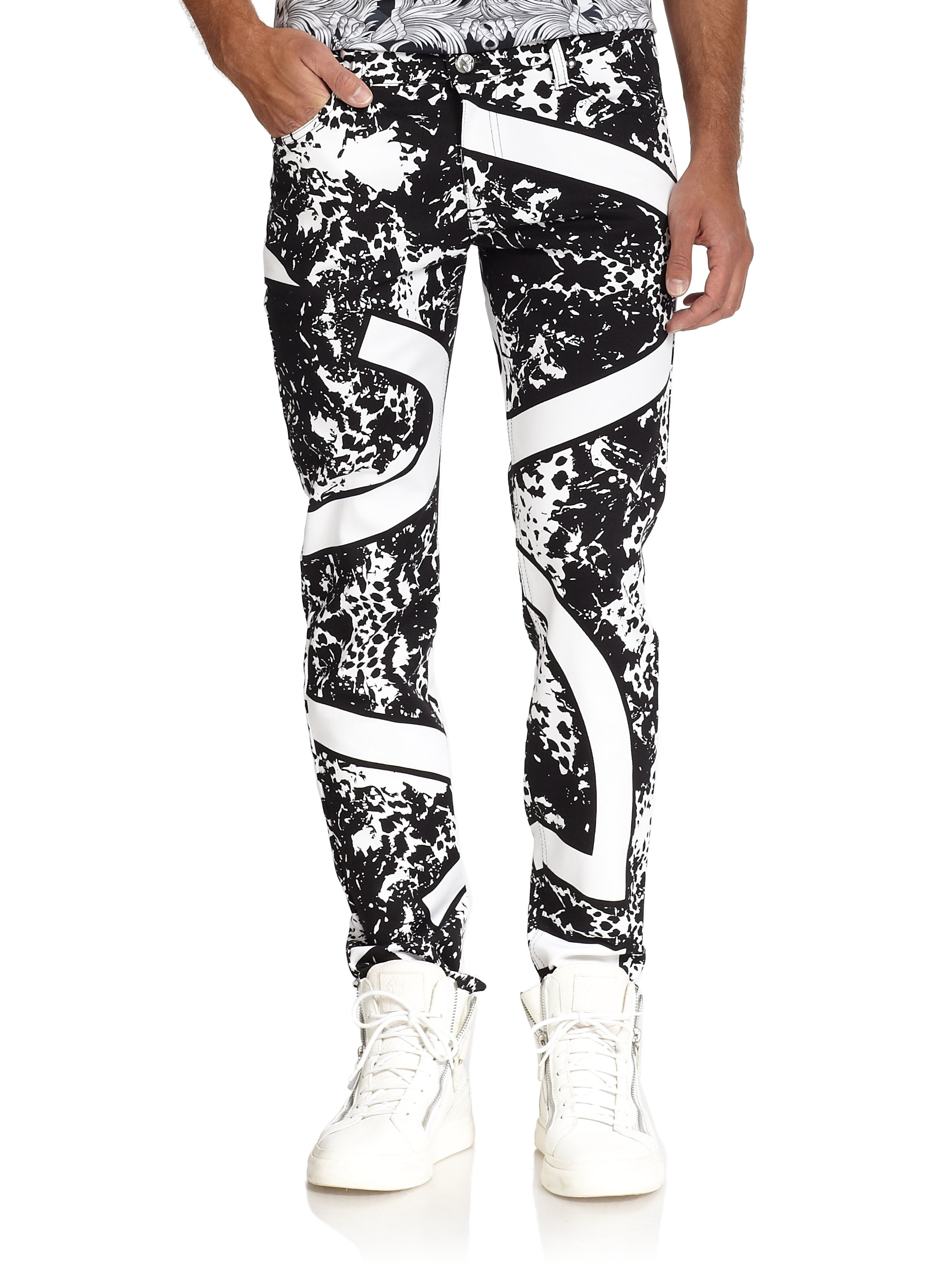 versace white jeans mens