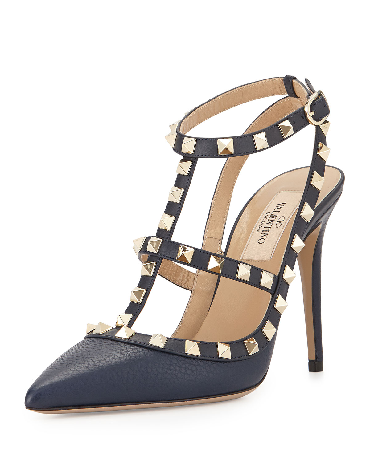navy valentino rockstud shoes