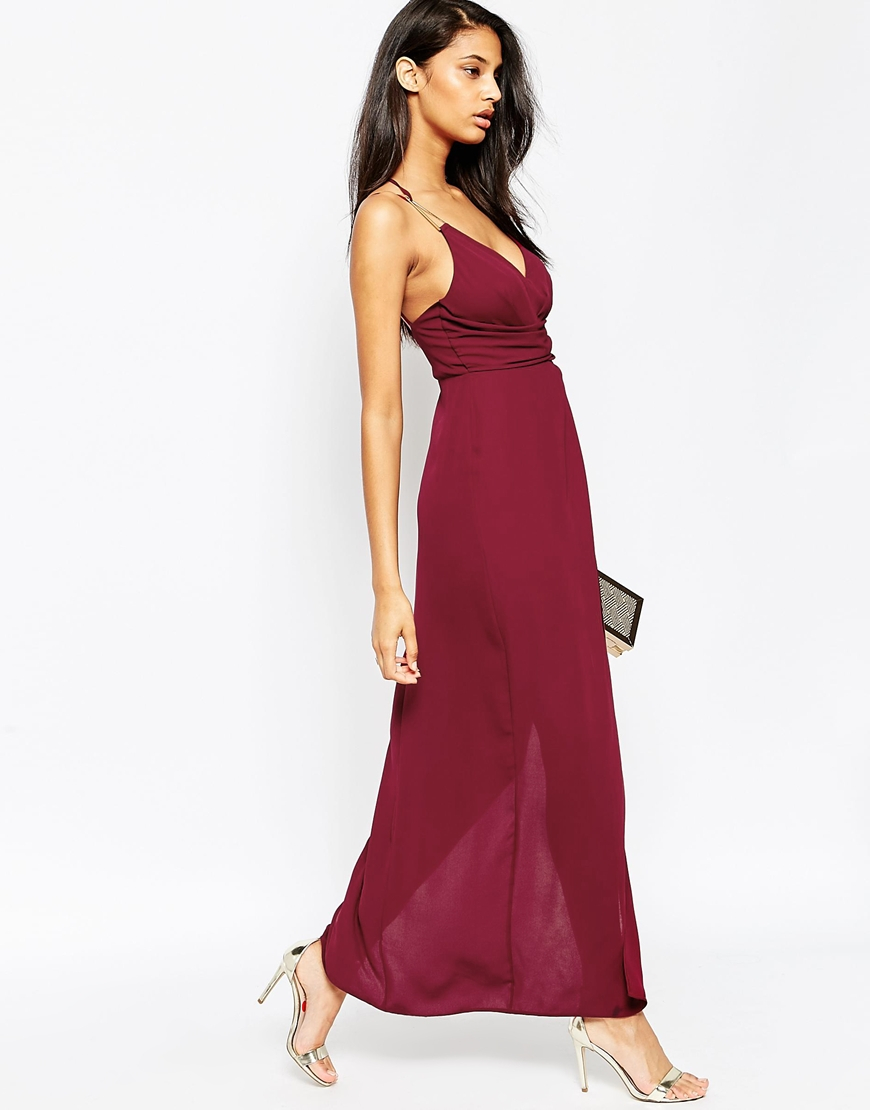 shoestring strap maxi dress
